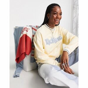 Kickers Grafter Sweatshirt - Butter Yellow - Varsity - Dolls Kill